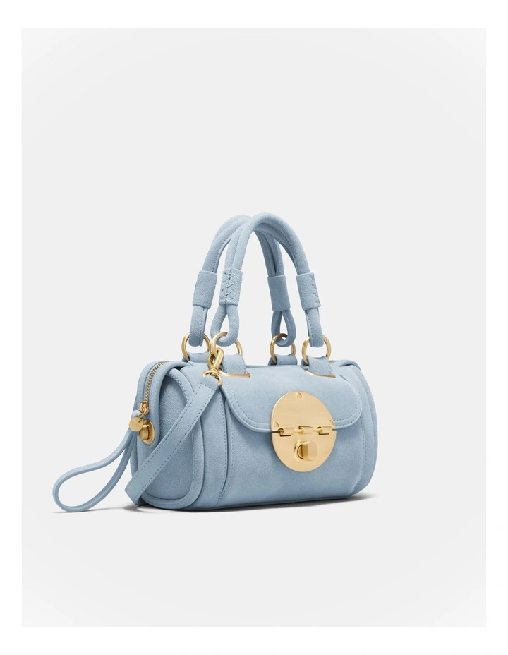 Turnlock Bowler Grab Crossbody Bag in Cornflower image 3