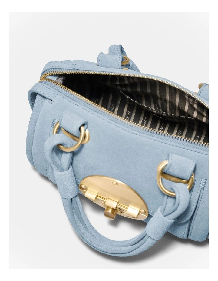 Turnlock Bowler Grab Crossbody Bag in Cornflower image 7