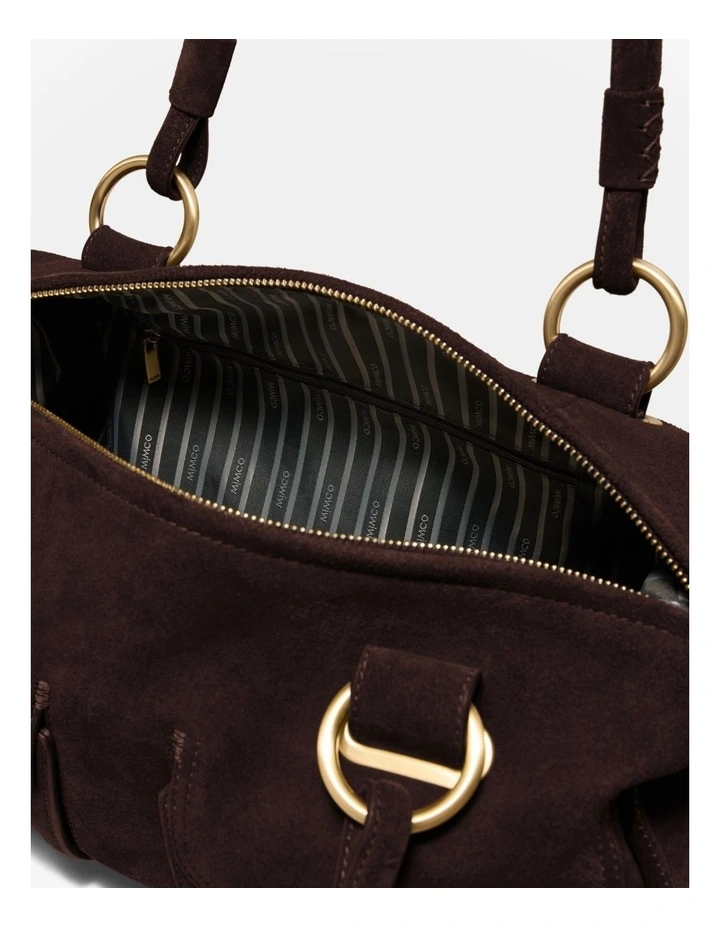 Turnlock East West Bag in Chocolate image 7