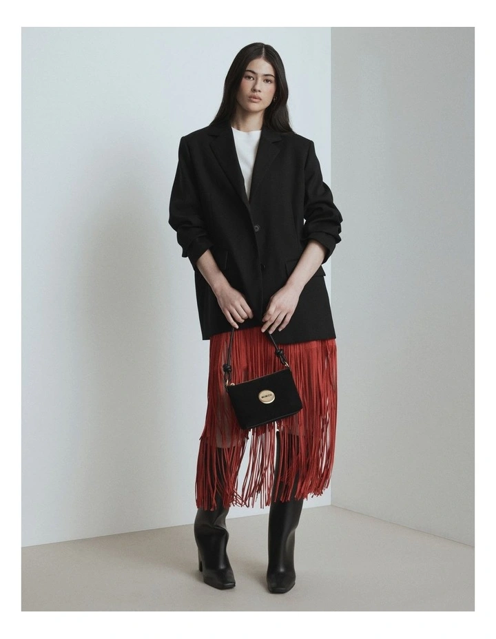 Mim Pouch Shoulder Bag in Black image 2
