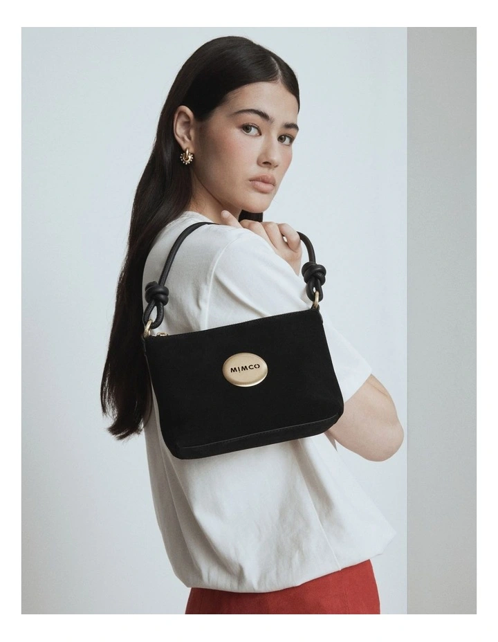 Mim Pouch Shoulder Bag in Black image 4