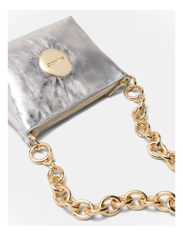 Mim Pouch Shoulder Bag in Silver image 6