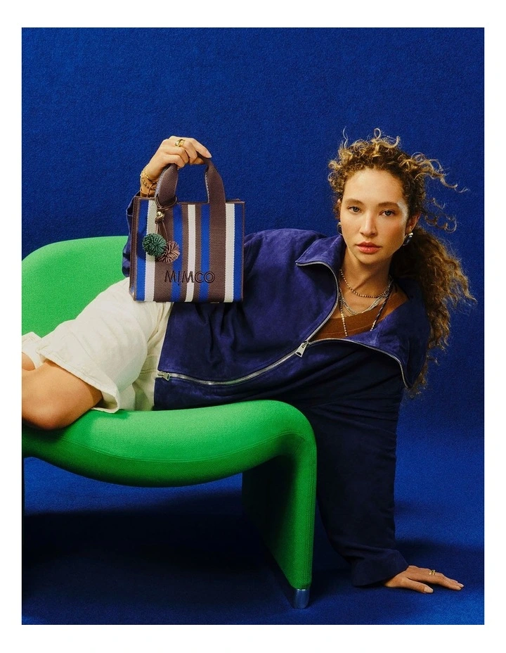 Blondie Small Tote Bag in Cobalt image 2
