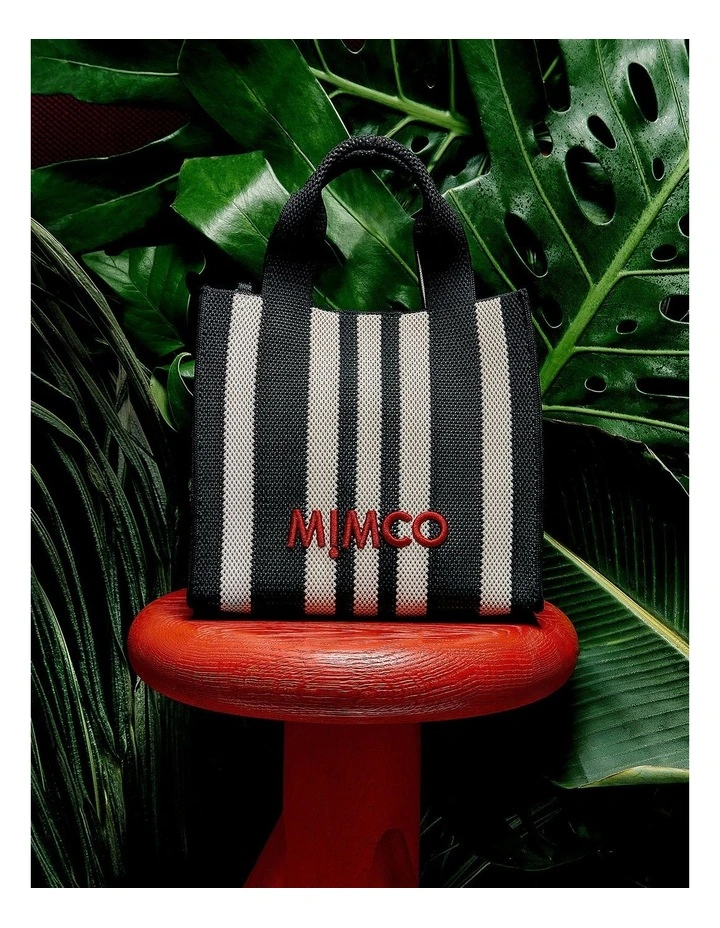 Blondie Small Tote Bag in Black Stripe image 2