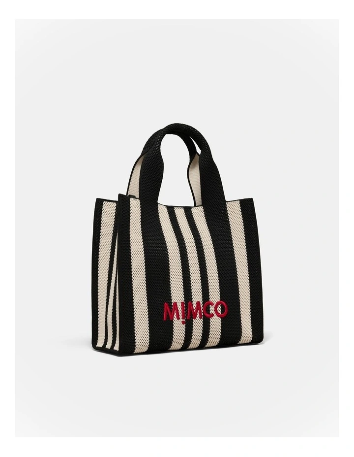 Blondie Small Tote Bag in Black Stripe image 3
