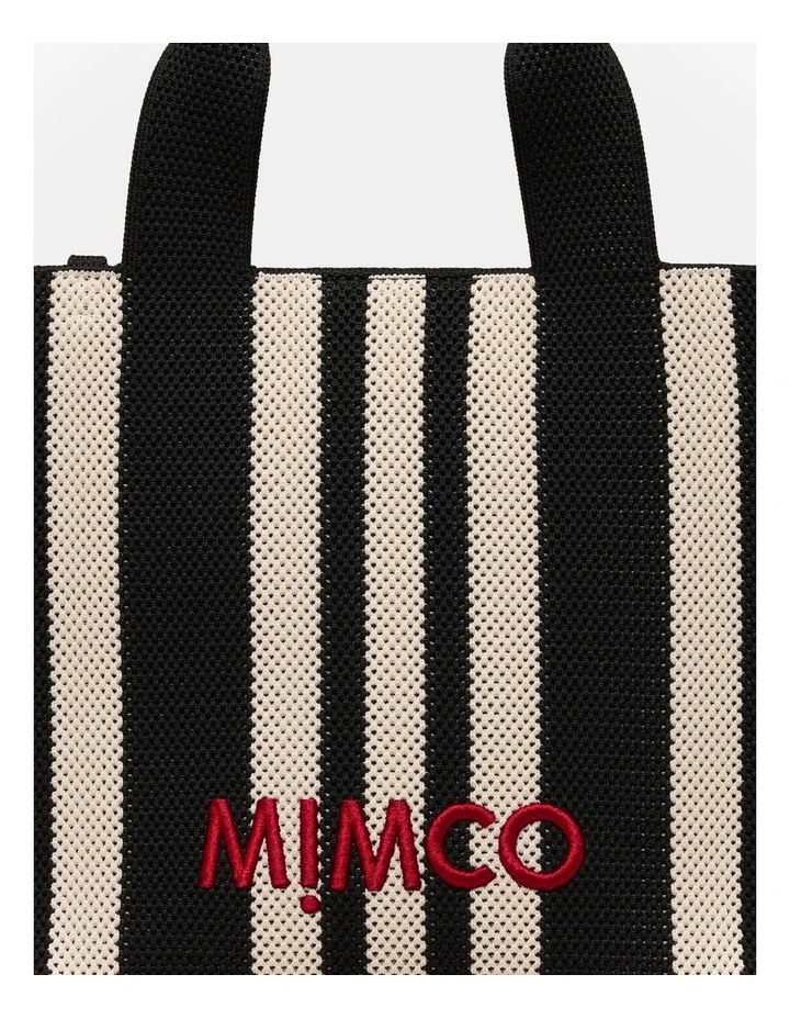 Blondie Small Tote Bag in Black Stripe image 6