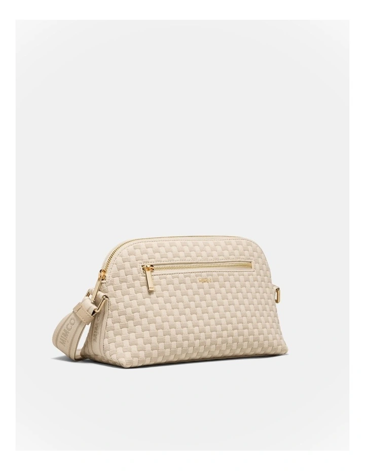 Squad Woven Crossbody Bag in Natural image 3