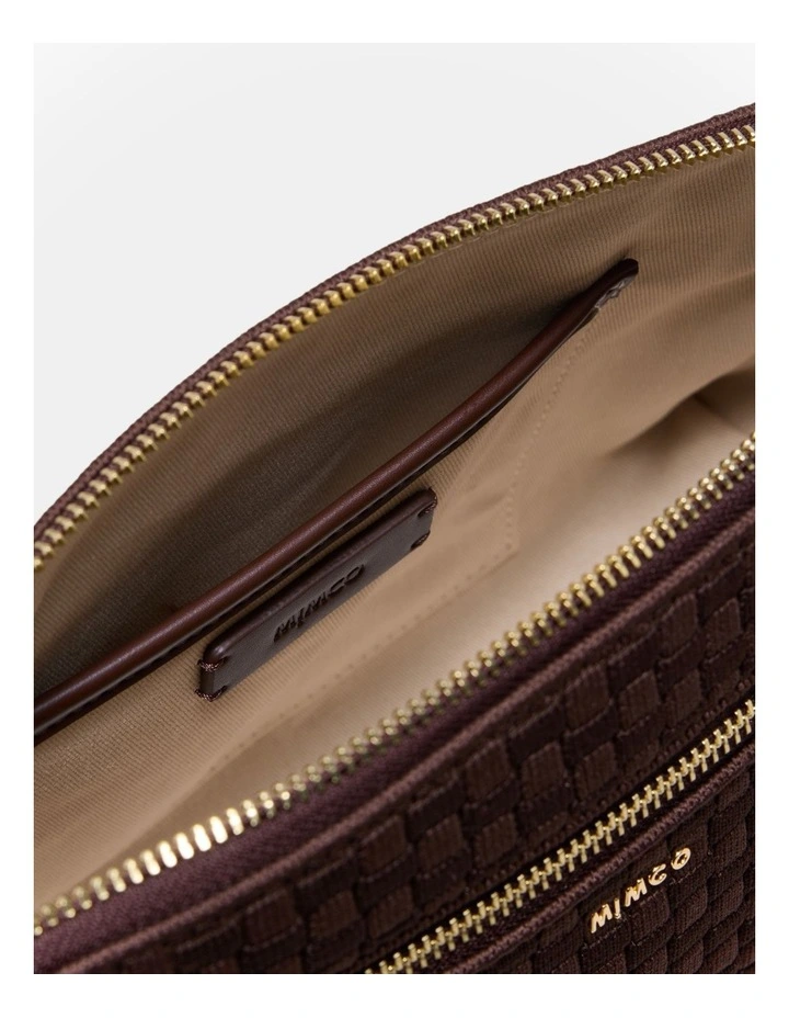 Squad Woven Crossbody Bag in Chocolate image 6