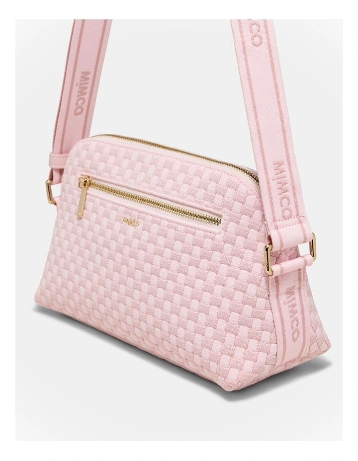 Squad Woven Crossbody Bag in Pink Salt image 5