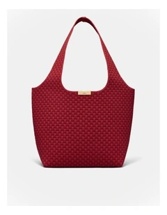Amelie Basket Tote Bag in Red