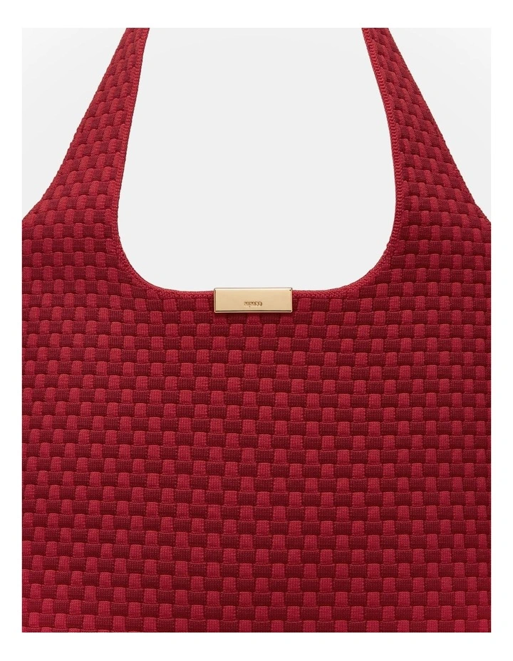 Amelie Basket Tote Bag in Red image 5