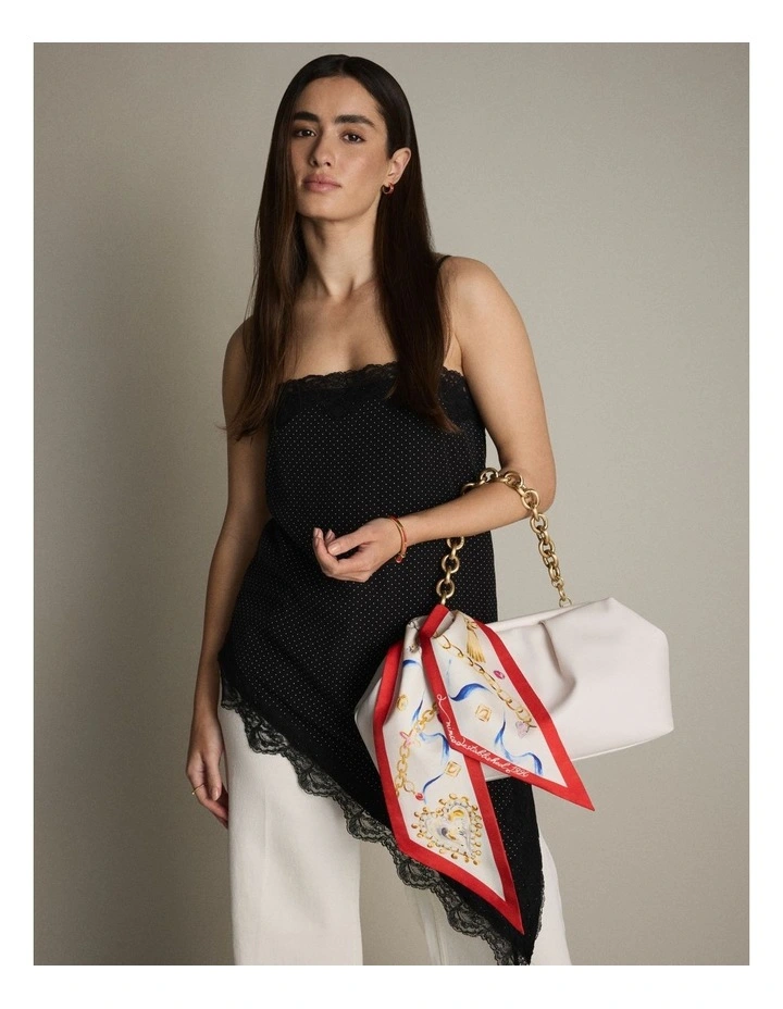 The Liv Clutch Bag in White image 4