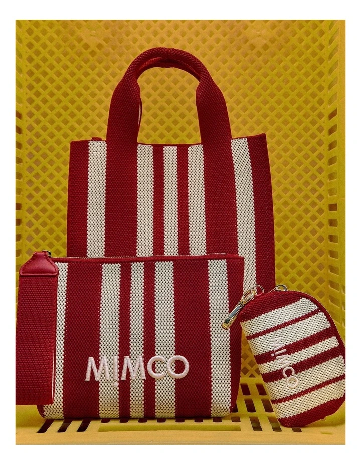 Blondie Small Tote Bag in Red Stripe image 4