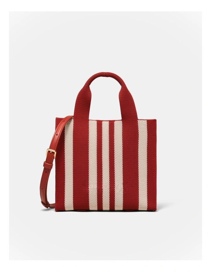 Blondie Small Tote Bag in Red Stripe image 5