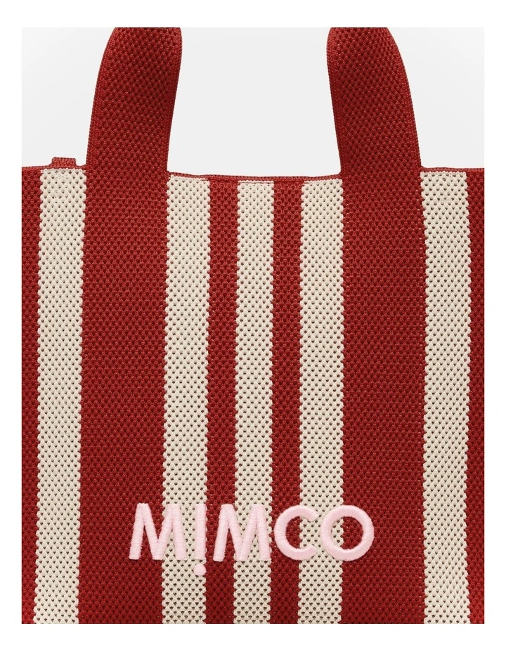 Blondie Small Tote Bag in Red Stripe image 6