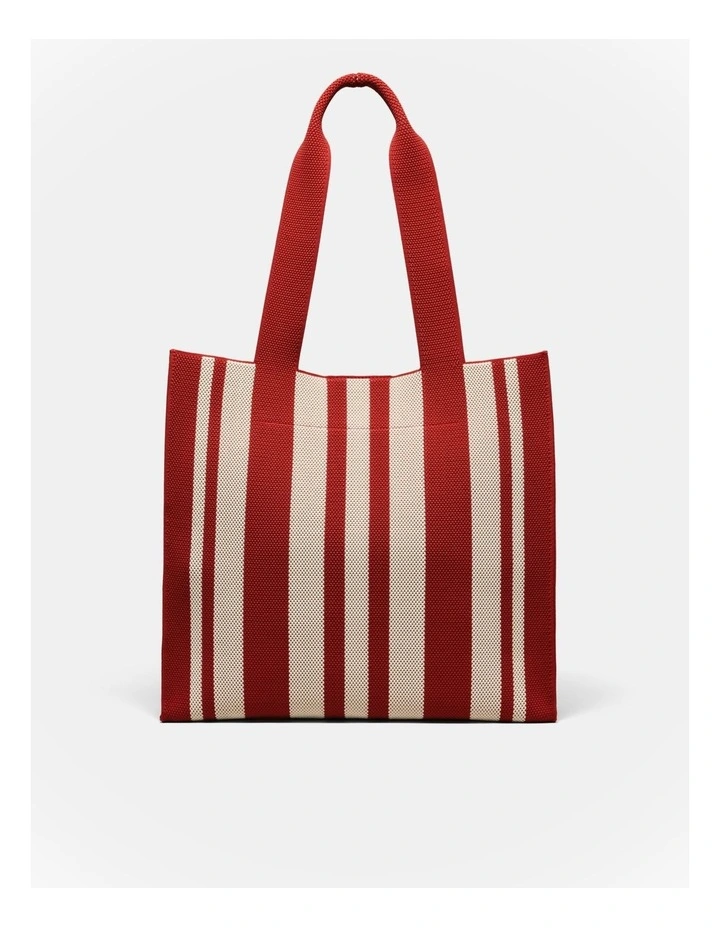Blondie Large Boxy Tote Bag in Red Stripe image 4