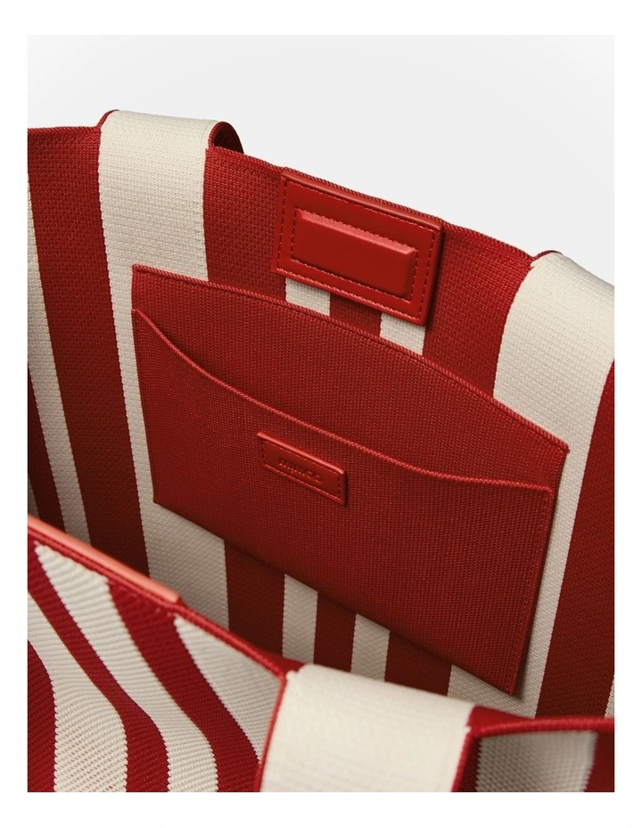 Blondie Large Boxy Tote Bag in Red Stripe image 6