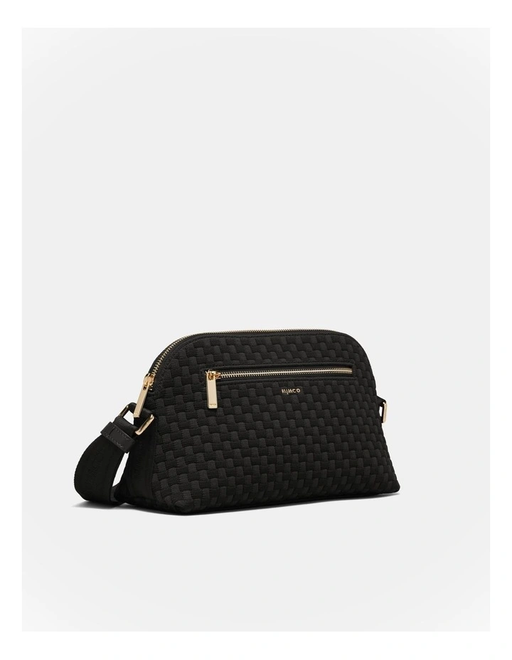 Squad Woven Crossbody Bag in Black image 2