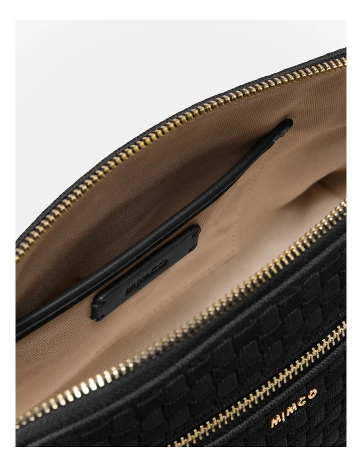 Squad Woven Crossbody Bag in Black image 5