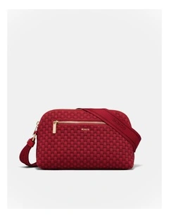 Squad Woven Crossbody Bag in Red