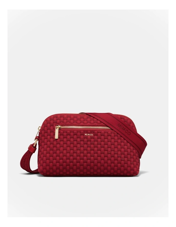 Squad Woven Crossbody Bag in Red image 1
