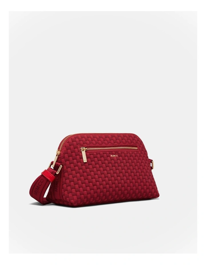 Squad Woven Crossbody Bag in Red image 3