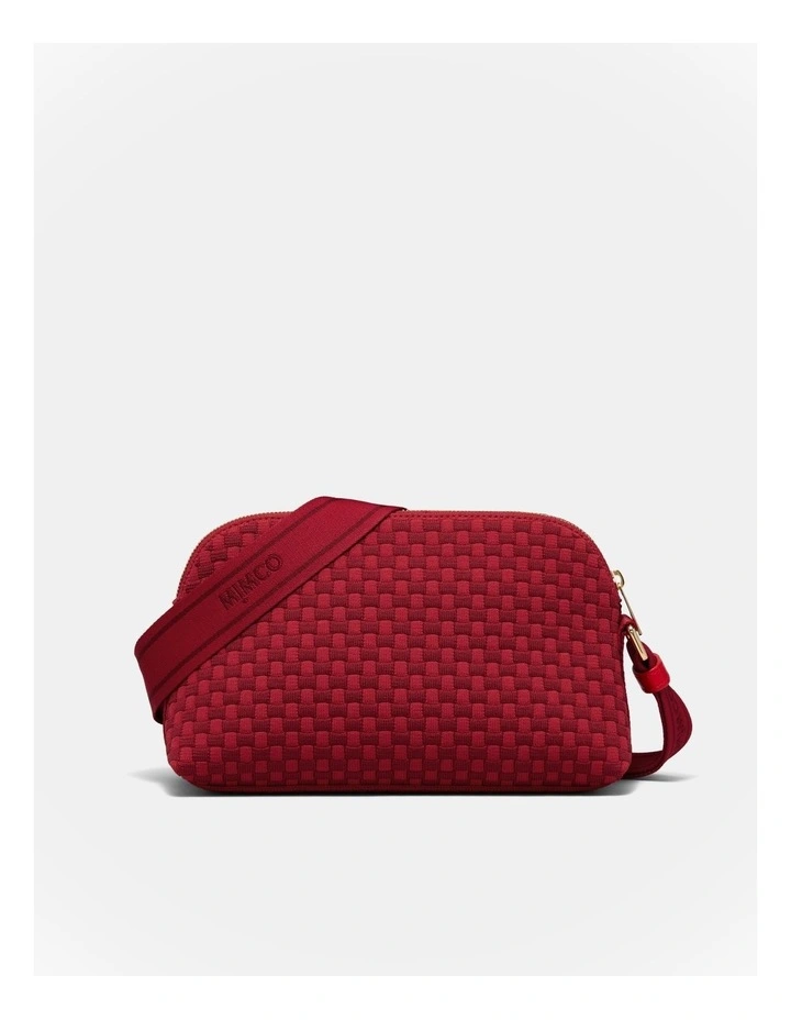 Squad Woven Crossbody Bag in Red image 4