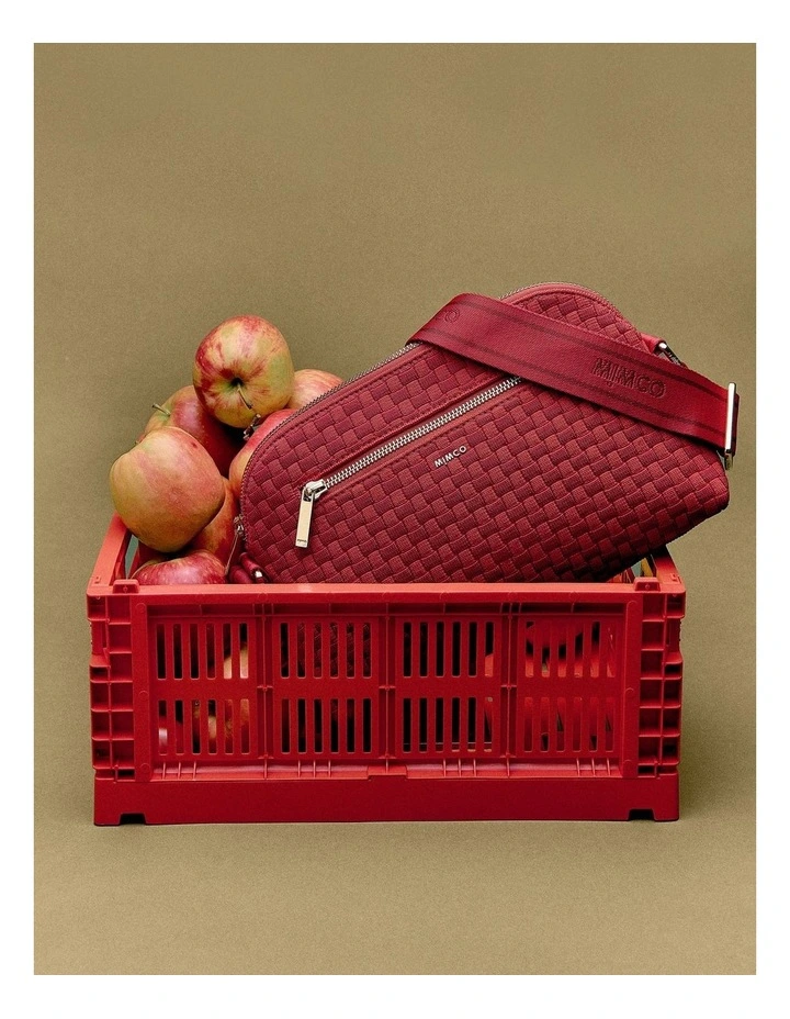 Squad Woven Crossbody Bag in Red image 6
