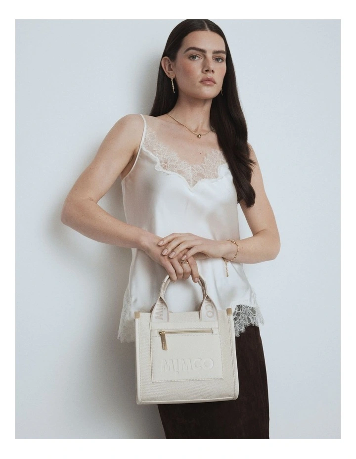 Patch Mini Tote Bag Bags Non Leather in Off White image 3