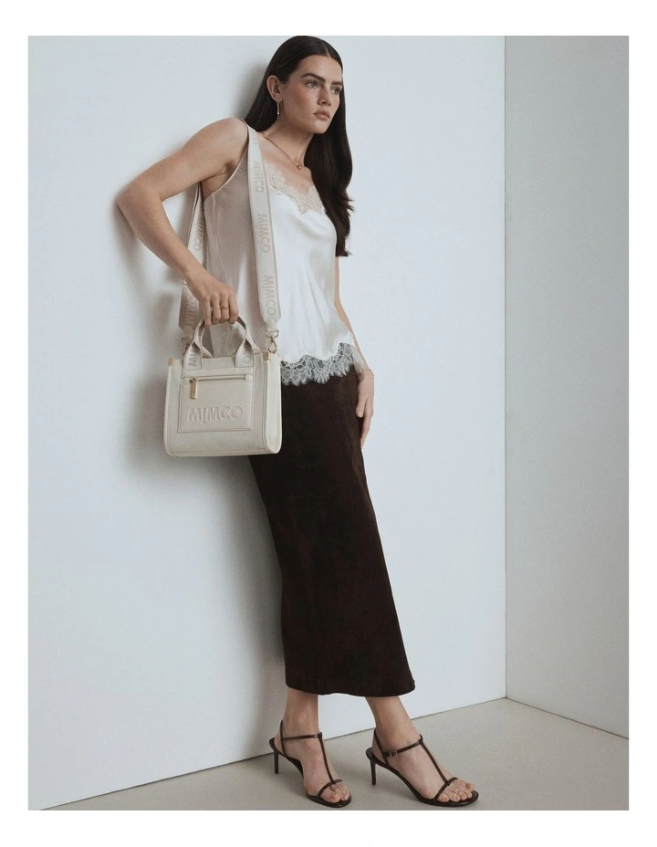 Patch Mini Tote Bag Bags Non Leather in Off White image 7