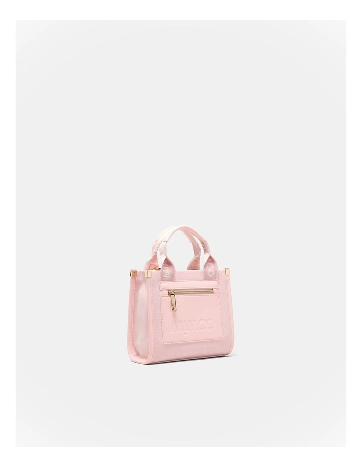 Patch Mini Tote Bag Bags Non Leather in Light Pink image 2