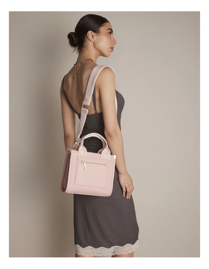 Patch Mini Tote Bag Bags Non Leather in Light Pink image 7