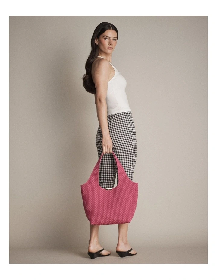 Amelie Basket Tote Bag Bags Non Leather in Fuchsia image 3