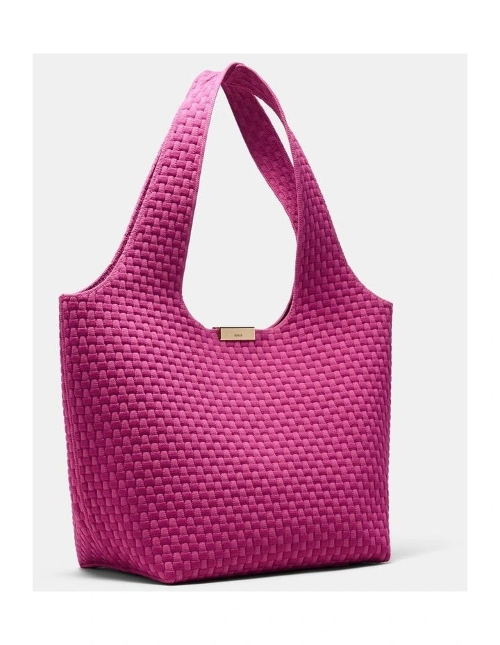 Amelie Basket Tote Bag Bags Non Leather in Fuchsia image 4
