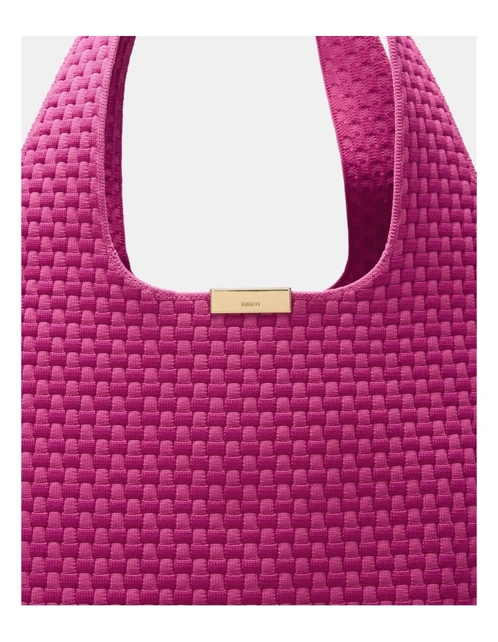 Amelie Basket Tote Bag Bags Non Leather in Fuchsia image 7