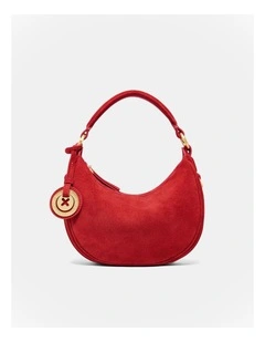 Luna Mini Crescent Bag Bags Leather in Red