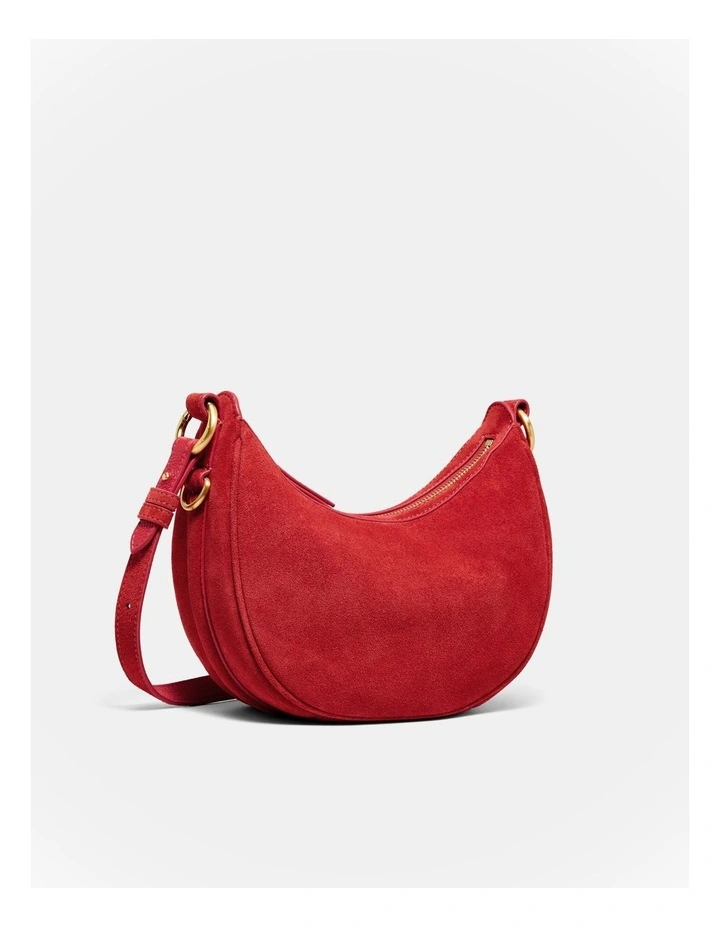 Luna Mini Crescent Bag Bags Leather in Red image 2