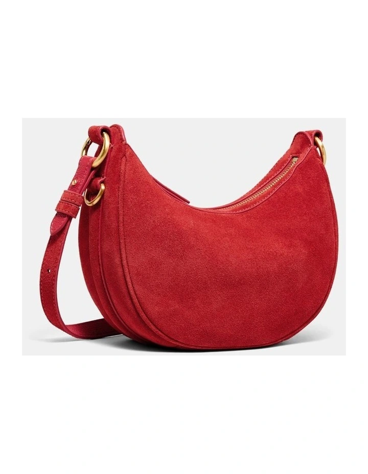 Luna Mini Crescent Bag Bags Leather in Red image 3