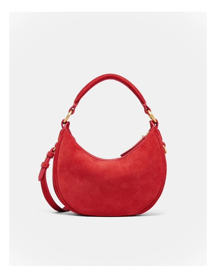 Luna Mini Crescent Bag Bags Leather in Red image 4
