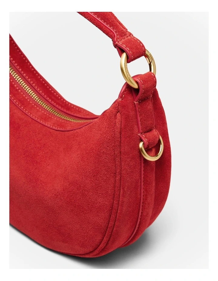 Luna Mini Crescent Bag Bags Leather in Red image 5