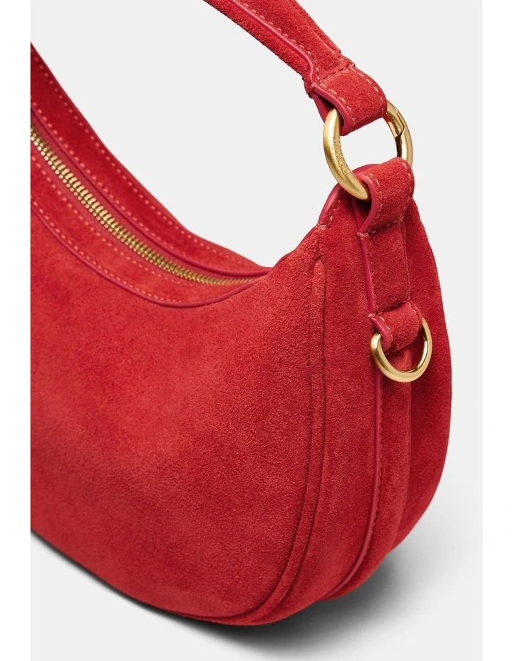 Luna Mini Crescent Bag Bags Leather in Red image 6