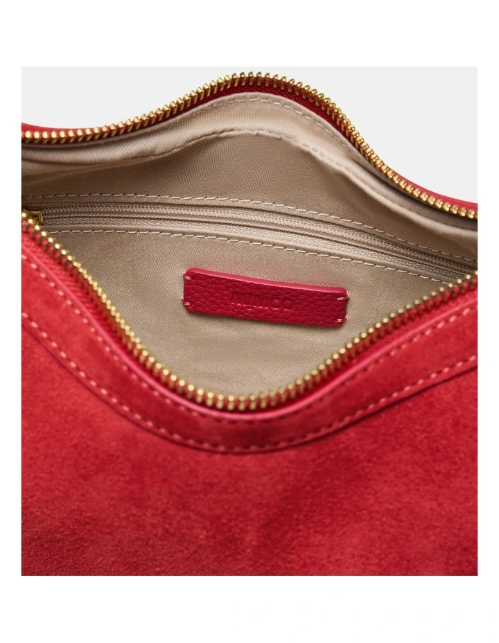 Luna Mini Crescent Bag Bags Leather in Red image 7