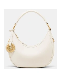 Luna Mini Crescent Bag Bags Leather  in Off White