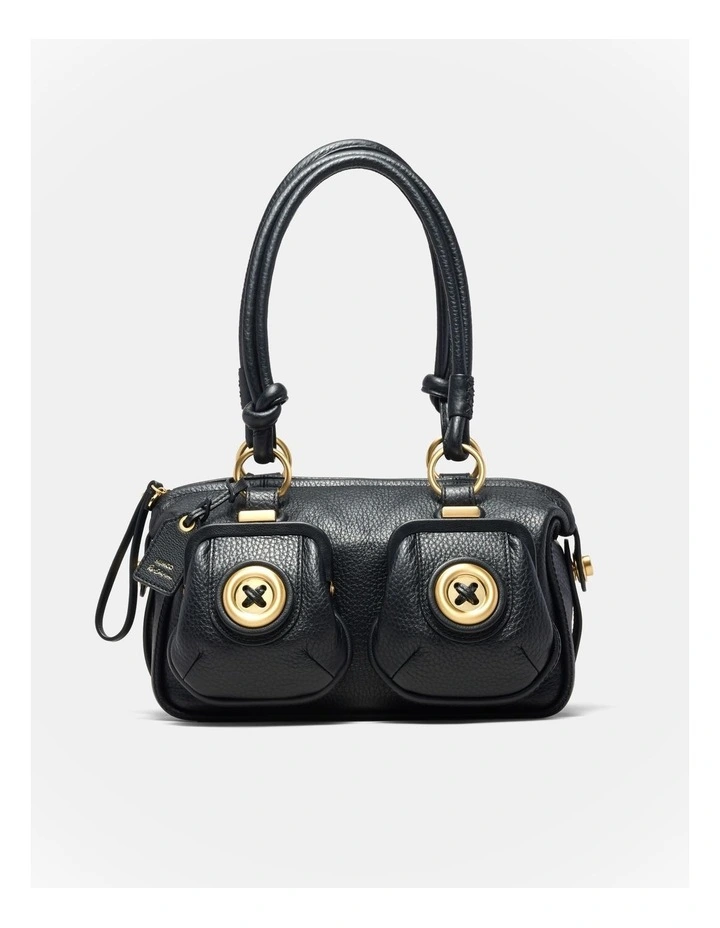 Mini Button Bag Bags Leather  in Black image 1