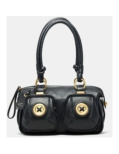 Mini Button Bag Bags Leather  in Black