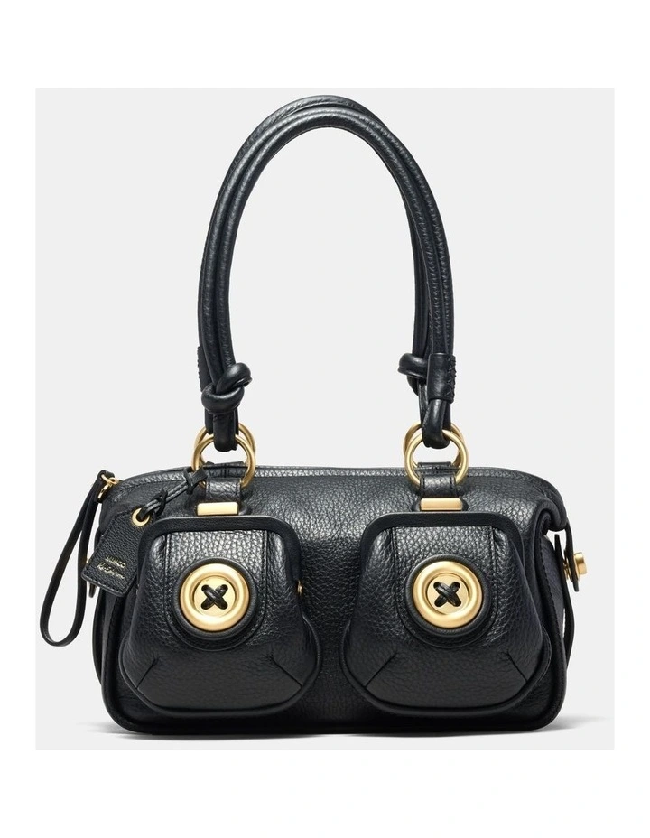 Mini Button Bag Bags Leather in Black image 1