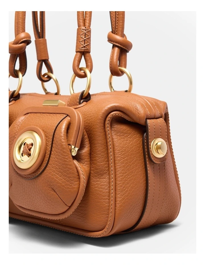 Mini Button Bag Bags Leather in Rust image 4