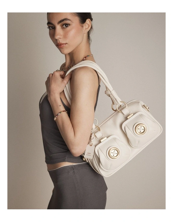 Mini Button Bag Bags Leather in Off White image 2