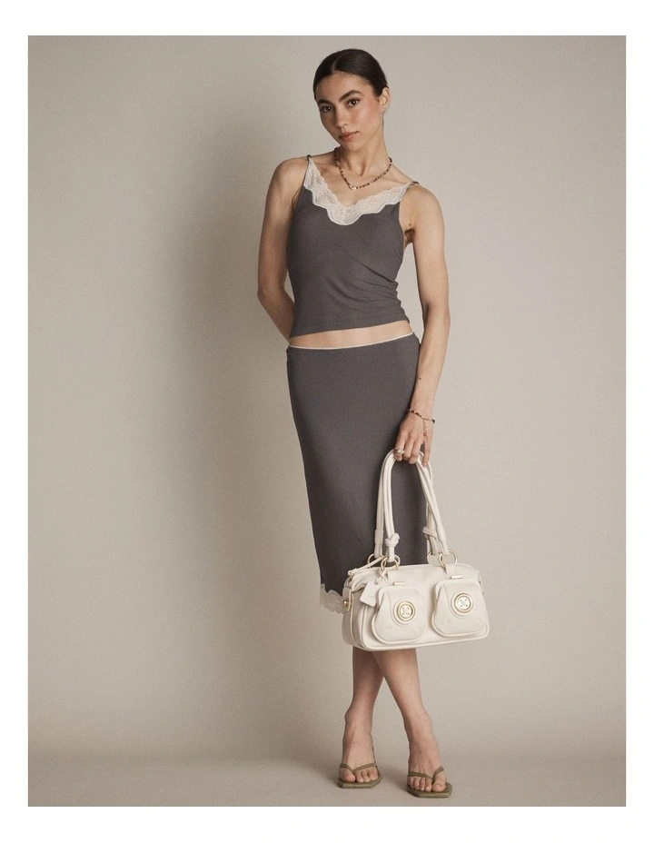 Mini Button Bag Bags Leather in Off White image 7