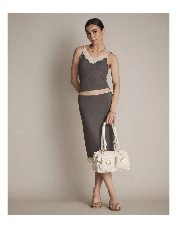 Mini Button Bag Bags Leather in Off White image 7